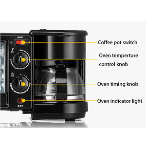 Lyroe gran oferta 3 en 1 multifuncional tamaño familiar <span class=keywords><strong>tostadora</strong></span> horno café fabricante de alimentos Mini desayuno máquina de cocina - Product Image 5