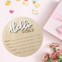 Panneaux d'annonce de naissance en bois avec empreintes de mains et de pieds pour nouveau-nés garçons et filles