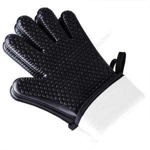 Vente en gros de gants de four S353 de haute qualité, résistants à la chaleur, antidérapants, en silicone imprimé - Product Image 3