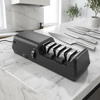 Aiguiseur électrique d'angle réglable pour couteaux et ciseaux - Diamant/Céramique Multi-grains Écologique Durable Multifonctionnel pour la cuisine