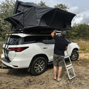 Carpa de techo rígida de alta calidad para 4 personas, camuflaje, Dachzelt, de aluminio, para acampar en el techo del coche. - Product Image 1