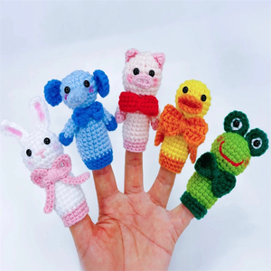 Títeres de Dedo Hechos a Mano 100% Crochet, Estilo Animal Personalizado, Amigurumi - Product Image 1