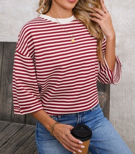 <span class=keywords><strong>Pull</strong></span>-over tricoté rayé sexy et élégant pour <span class=keywords><strong>femme</strong></span>, avec grand nœud, col rond et manches longues – Nouvelle collection 2026 – Vente en gros - Product Image 2