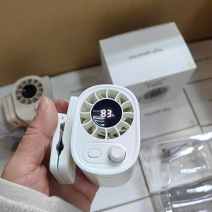 Portable Wearable <b>Mini</b> Fan With Rechargeable Battery Brushless Motor 100 Speed Settings Clip-On Outdoor <b>Desk</b> Use White - Product Image 2