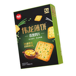 Weilong giòn bánh quy giòn 180g rau xương súp bánh quy sữa tươi hành lá hương vị bánh quy Snack Bánh quy bán buôn - Product Image 5