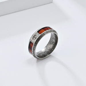 Anillo de acero de titanio con diseño nórdico vikingo y grano de madera para hombre, árbol de la vida, para dedo índice, regalo de joyería - Product Image 4