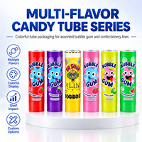 Tubes d'emballage pour chewing-gum avec logo personnalisé, haute barrière, en aluminium et plastique, avec bouchon à vis, impression UV, 12,7-35 mm