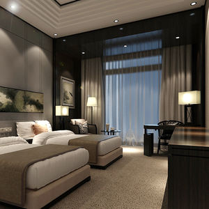 Venta al por mayor cortinas eléctricas de lujo en gris cortinas de ventana modernas Color sólido seda doble tratamiento de ventana transparente - Product Image 6