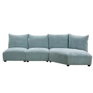 Premium Cloud Curved Sofa With Moving Backrest L Shape Modern Sectional Corduroy Sofa Living Room Furniture Couch And Sofa