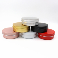 Boîte en aluminium ronde à visser de 5g, 10g, 30g, 60g, 100g, 120g, multicolores, vide, pour le stockage de cire, crème, baume à lèvres et cosmétiques