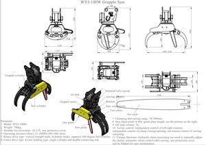 Machines forestières XUVOL, scie à grappin pour couper les arbres de 17 pouces, équipement d'exploitation forestière, machinerie forestière hydraulique, tronçonneuse à bois - Product Image 5