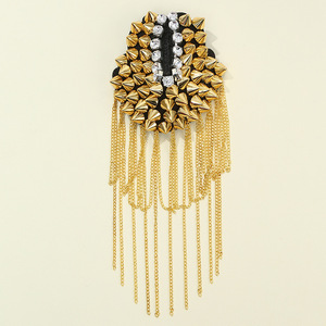 Broche de Lujo con Borlas Metálicas y Cristales Brillantes, Diseño Múltiple con Remaches y Flecos <span class=keywords><strong>para</strong></span> Decoración de Ropa - Product Image 6