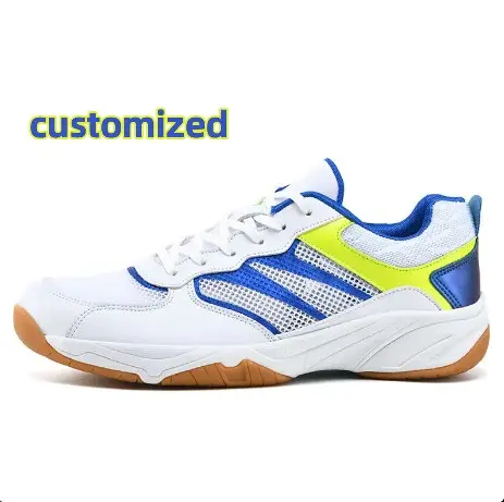 Casual Toe Style Breathable Wear-Resistant New Mesh Surface Badminton Shoes with Cushioned Tendon Sole Competition Training