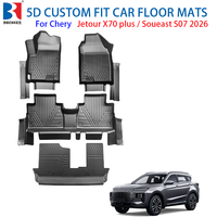 Tapis de sol de voiture sur mesure 5D en TPE, directement de l'usine, pour Jetour X70 Plus / Soueast S07 2026 LHD, toutes saisons, antidérapants