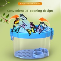 Boîte d'observation des insectes pour enfants avec loupe et outil de capture d'insectes, kit d'exploration de la nature en plein air, cage de visualisation d'insectes portable, jouet