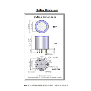 Sensor de Gas de Sulfuro de Hidrógeno Honeywell 3H2S-100 CLE-0112-300, Vida Útil de 2 Años, Certificado UL - Product Image 1