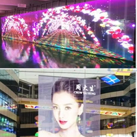 Écran LED transparent d'intérieur P3.91-7.82, affichage numérique, animation de texte, vitrine de magasin, centre commercial