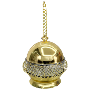 وعاء تسخين الطعام الفاخر للمناسبات مع غطاء معلق من الفولاذ المقاوم للصدأ 201 سعة 10 لتر يعمل بالكحول لحفظ الطعام دافئًا في البوفيهات - Product Image 2