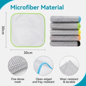 Chiffon <span class=keywords><strong>de</strong></span> <span class=keywords><strong>nettoyage</strong></span> en fil d'acier 30x30cm pour cuisine, puissant et réutilisable, en polyester, pour l'élimination des taches - <span class=keywords><strong>Fournisseur</strong></span> d'usine - Product Image 2
