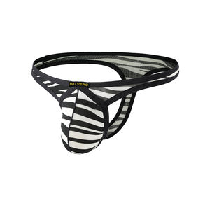 Nouveau style – Caleçons bikini taille basse pour hommes, directement de l'usine, respirants, tricotés, à rayures zébrées – Sous-vêtements de haute qualité - Product Image 1