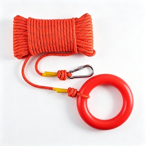 Corde de sauvetage flottante robuste avec anneau et mousqueton pour <span class=keywords><strong>piscine</strong></span> et lac – Offre spéciale - Product Image 3
