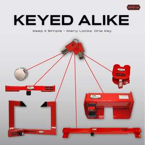 AMBITION大型ローリングドアロック最大セキュリティストレージコンテナトレーラーボックストラックロックキー付きロールアップドアセキュリティ - Product Image 2