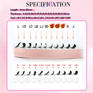 SP Wholesale Individual De <span class=keywords><strong>Cils</strong></span> Cashmere Velvet Matte Black Custom Lash Trays Supplies Handmade Volume Eyelash Extension - Product Image 6