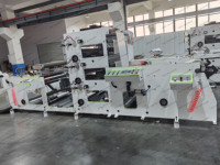 Mesin Cetak Label Stiker Kertas Flexo 1 2 3 Warna Roll to Roll Rotary Label Flexographic Printers