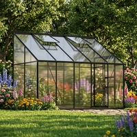 Serre en aluminium avec panneaux en polycarbonate, idéale pour une utilisation domestique
