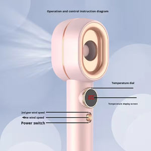 Sèche-<span class=keywords><strong>cheveux</strong></span> ionique haute vitesse 1400W, <span class=keywords><strong>brosse</strong></span> à <span class=keywords><strong>cheveux</strong></span> 5 vitesses et écran tactile LCD, lisseur à air chaud pour salon et usage domestique - Product Image 3