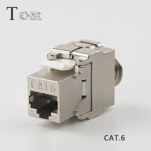 TOM-KJ-21 <span class=keywords><strong>Cat6</strong></span>/CAT6A TOOLLESS <span class=keywords><strong>STP</strong></span> 180องศาโทรคมนาคมการสื่อสาร KEYSTONE แจ็ค,โลหะผสมสังกะสี <span class=keywords><strong>STP</strong></span> อุปกรณ์เชื่อมต่อเครือข่าย - Product Image 3