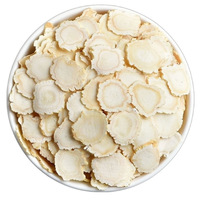 Fette di Ginseng Bianco di 10 Anni, Taglio Grande, Diametro 2cm, Essiccate al Sole, Origine all'Ingrosso, Distribuzione da Grande Fabbrica, 500g