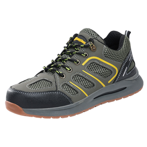 Zapatos de seguridad de cuero de grano completo Kevlar entresuela protección contra pinchazos botas transpirables antideslizantes para la construcción - Product Image 5