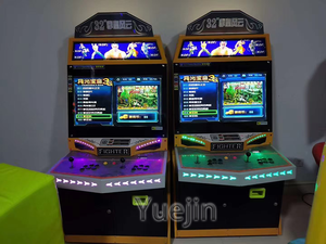 Machine d'<span class=keywords><strong>arcade</strong></span> de combat à deux joueurs Poussoir à pièces Équipement de parc intérieur Armoire en métal Console centrale de jeu contre la console - Product Image 5
