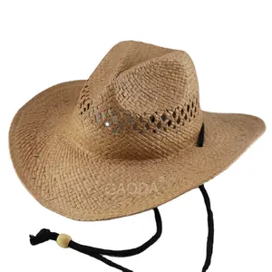 V fabbrica offerta promozionale su misura in messico paglia sombrero stampato cappello da cowboy