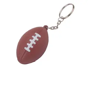 橄榄球钥匙链美式足球/橄榄球形状PU压力球钥匙扣
