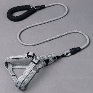 כלב מותאם אישית <span class=keywords><strong>leash</strong></span> קטן גדול נוח ללא משיכה לרתום מחמד סט מעצב חדש - Product Image 5