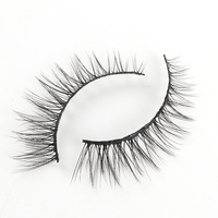 Fournisseur direct d'usine, cinq paires de faux cils longs en cheveux synthétiques naturels, croisés, tridimensionnels, multicouches, en plastique noir