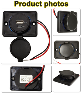 Chargeur de voiture au prix d'usine 48W 12V/24V, chargeur rapide USB double USB 3.0 avec port Type C, prise de charge - Product Image 4