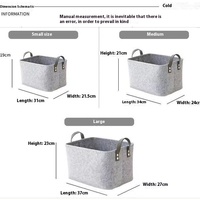Panier de rangement multifonctionnel pliable en feutre de tissu 100 % coton moderne et écologique, sac de rangement compressible
