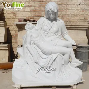 生命大小的宗教白色基督教皮塔大理石雕塑