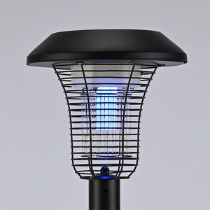 Lampe solaire anti-moustiques à LED, lumière de jardin extérieure, lampe insecticide écologique, en acier inoxydable noir S8025 - Product Image 3