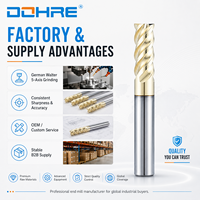 DOHRE Fraise carrée en carbure haute précision 4F HRC45/55/60 de 12 mm pour usinage CNC d'alliages de titane