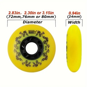 <span class=keywords><strong>Ruedas</strong></span> de Repuesto para Patines en Línea de PU Resistentes al Desgaste 90A - Deslizamiento Suave, Duraderas y de Larga Duración, Rueda de <span class=keywords><strong>Freno</strong></span> para Derrapes - Product Image 2