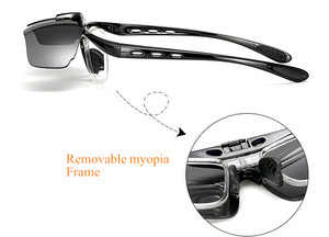 New Custom logo Oakly Riding UV400 <strong>Sunglasses</strong> Outdoor <strong>Foldable</strong> Cycling Sports Glasses with Myopia Frame - Product Image 4