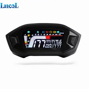 Lancol 범용 오토바이 미터 모토 오토바이 부품 LCD 디지털 주행 거리계 속도계 계기 백라이트 디지털 미터