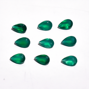 Piedra Preciosa de Ónix Verde Natural de 3x5 mm, Forma de Pera, Facetada, para la Elaboración de Pendientes Hechos a Mano y Joyería Fina - Product Image 1