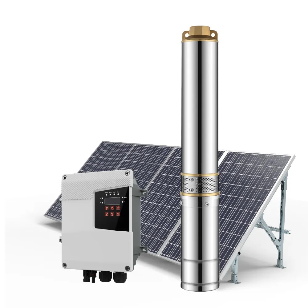 ZRI Pompa Solar Air Permukaan Kepala Tinggi 4 Inci untuk Irigasi Pompa Air Tenaga Surya Dalam Rumah Set Dagang Pertanian