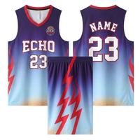Maillot de basket-ball personnalisé réversible, sublimation, séchage rapide, respirant, polyester, uniforme d'équipe, OEM, kit d'entraînement pour jeunes et adultes, logo
