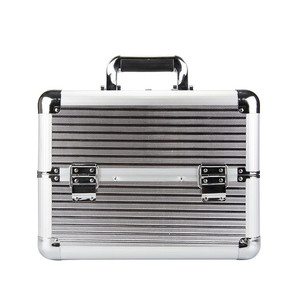 Professional Custom Beauty Mirrored Sturdy Aluminum Brush <strong>Makeup</strong> <strong>Box</strong> - Product Image 1